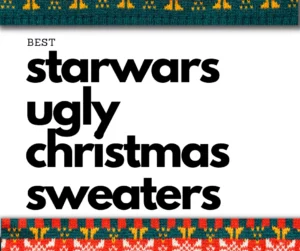 White background screams “Best-Star-Wars-Ugly-Christmas-Sweater-Ugly-Sweaters-Blog-Image”—festive sweater flair, party legend!.