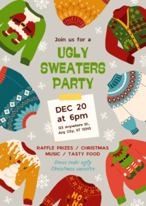Ugly Christmas Sweater Party Invitation