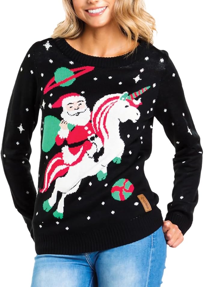 Women’s Santa Unicorn Christmas Sweater