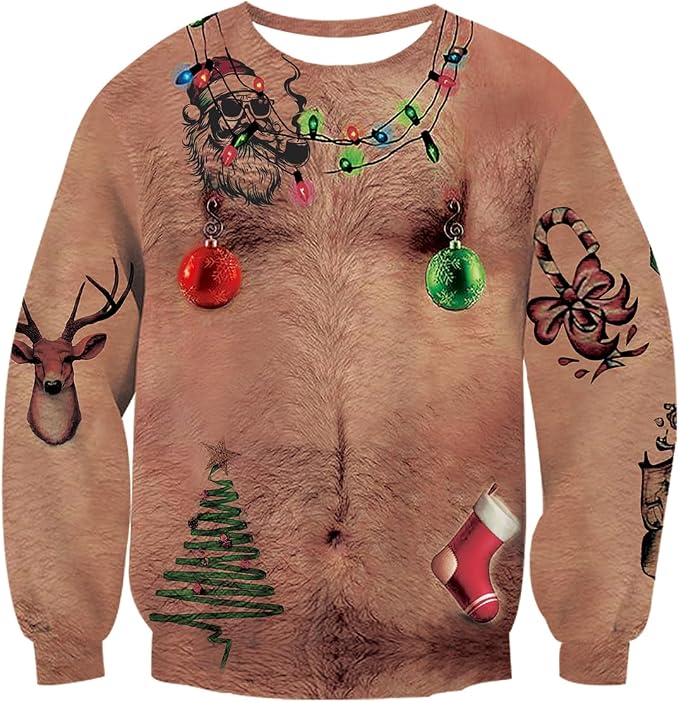 Idgreatim Ugly Christmas Crewneck Sweatshirt