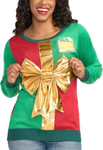 Gift Bow Ugly Women Christmas Sweater
