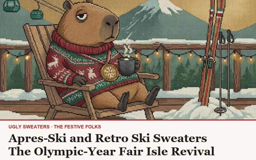 Apres-Ski and Retro Ski Sweaters: The Olympic-Year Fair Isle Revival