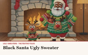 Black Santa Ugly Sweater