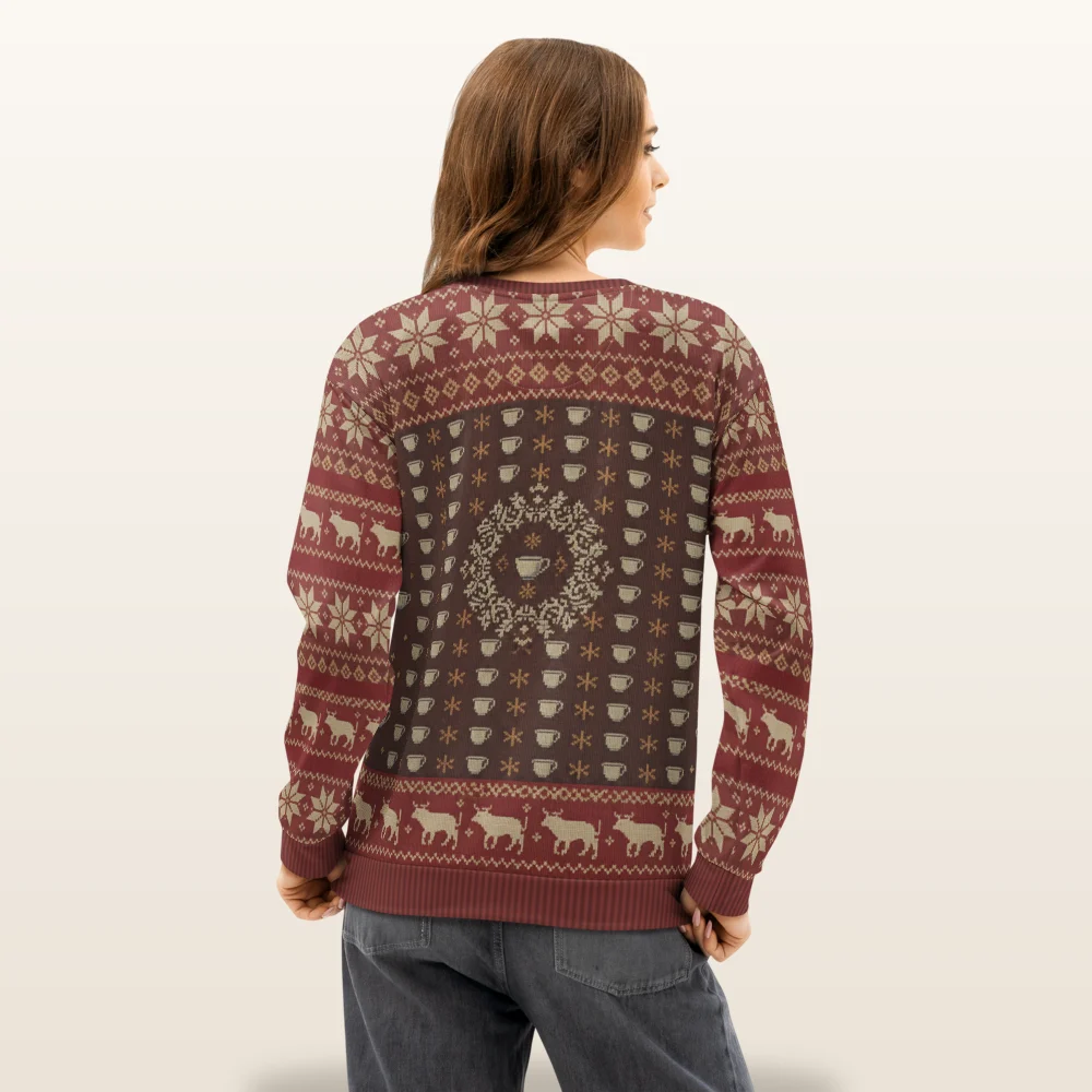 Bull in a China Shop All-Over-Print Christmas Sweatshirt
