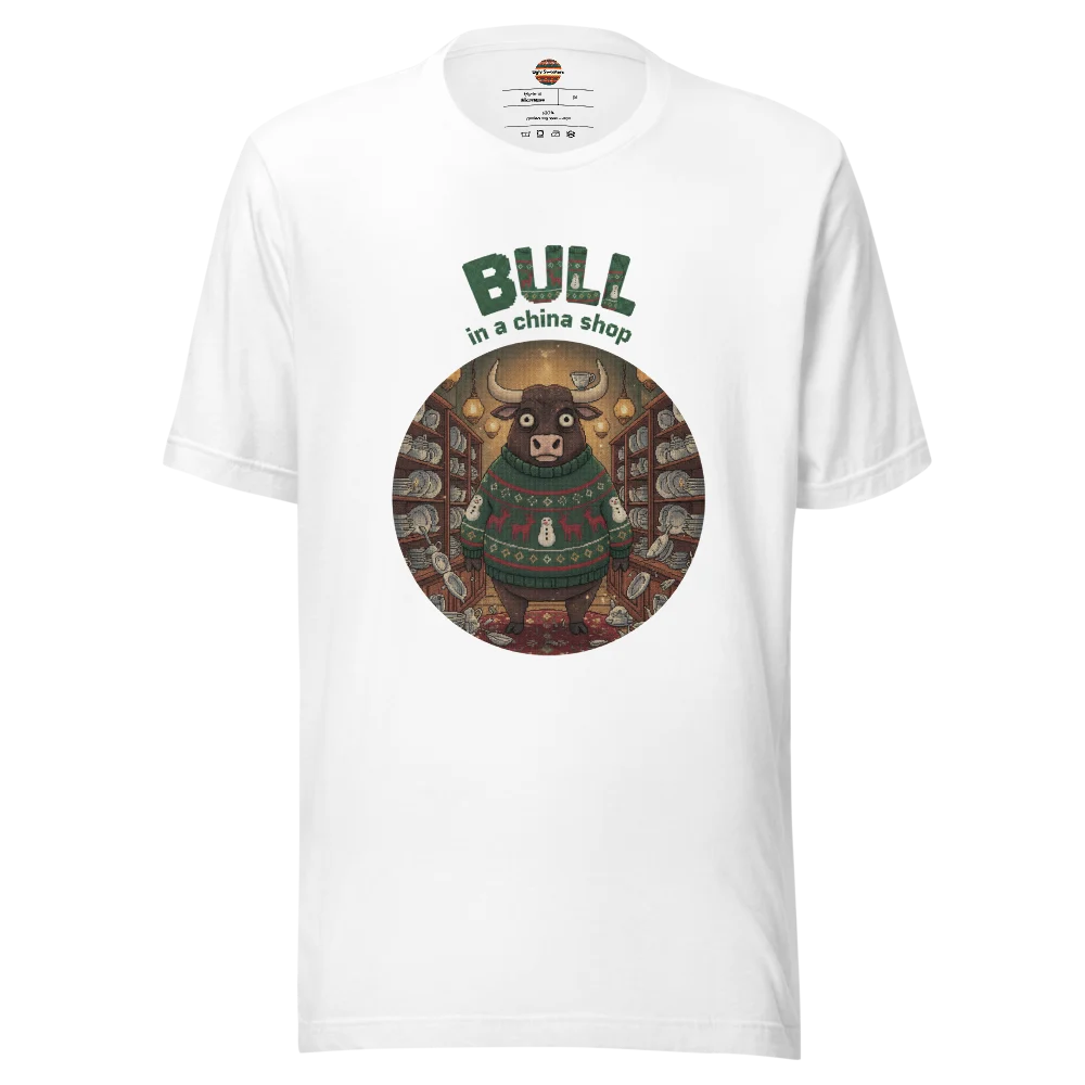 Bull in a China Shop Ugly Christmas Tee