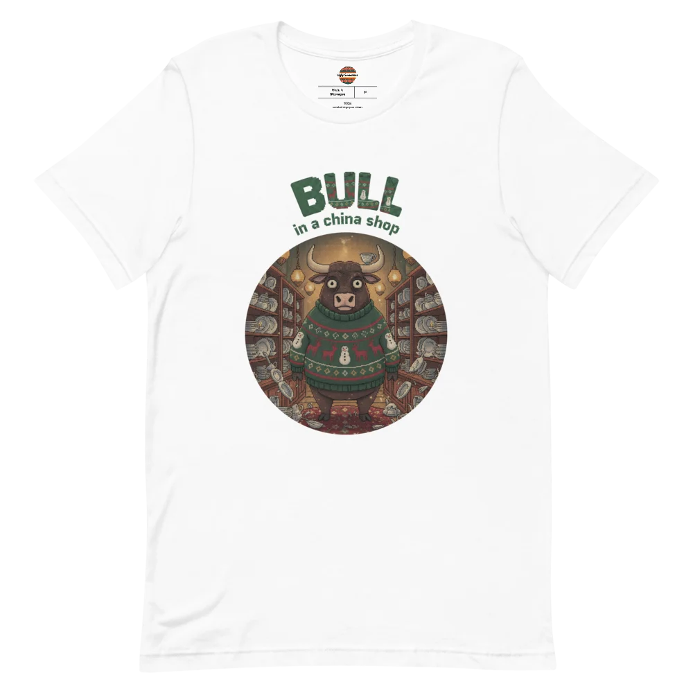 Bull in a China Shop Ugly Christmas Tee