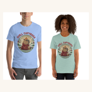 Chill Capybara Couples Matching Set | Two Tees, One Design