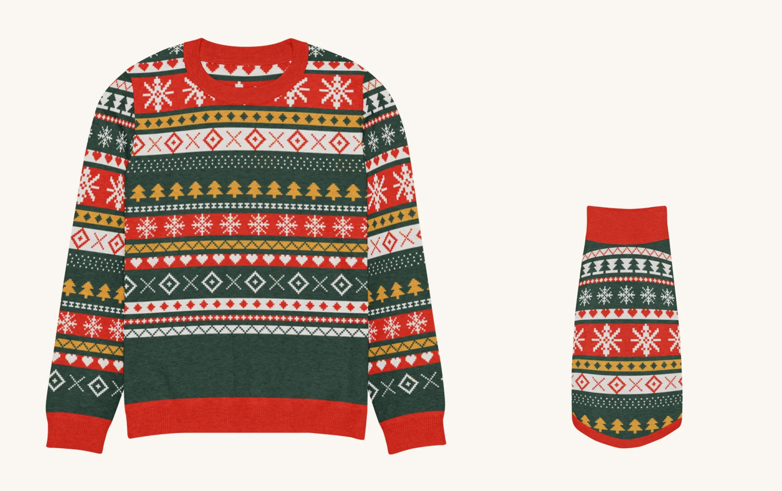 Christmas Sampler Matching Set | You + Your Dog