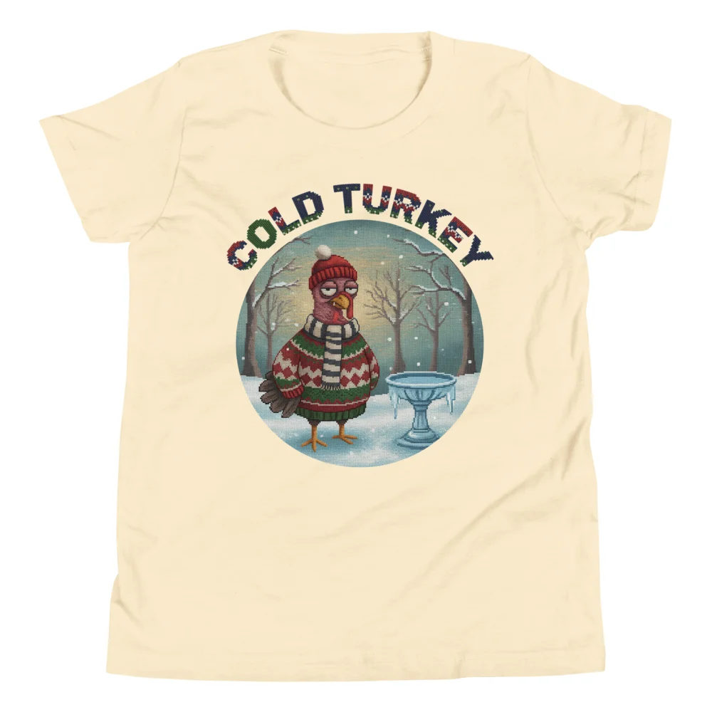 Cold Turkey Kids' Ugly Christmas Tee, Vintage White
