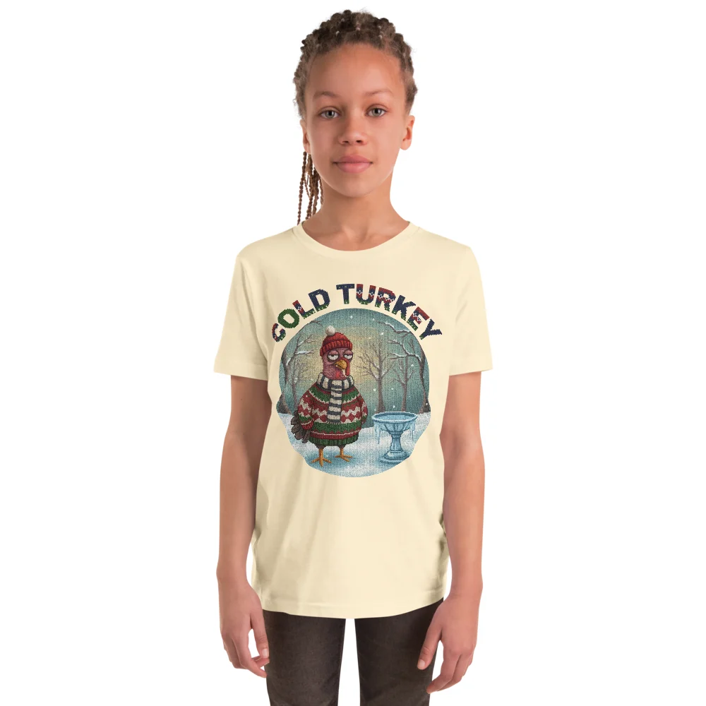Cold Turkey Kids' Ugly Christmas Tee, Vintage White model