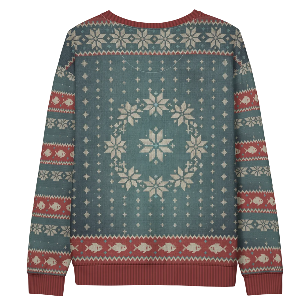 Cool Cat All-Over-Print Christmas Sweatshirt