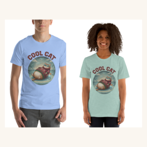 Cool Cat Couples Matching Set | Two Tees, One Design