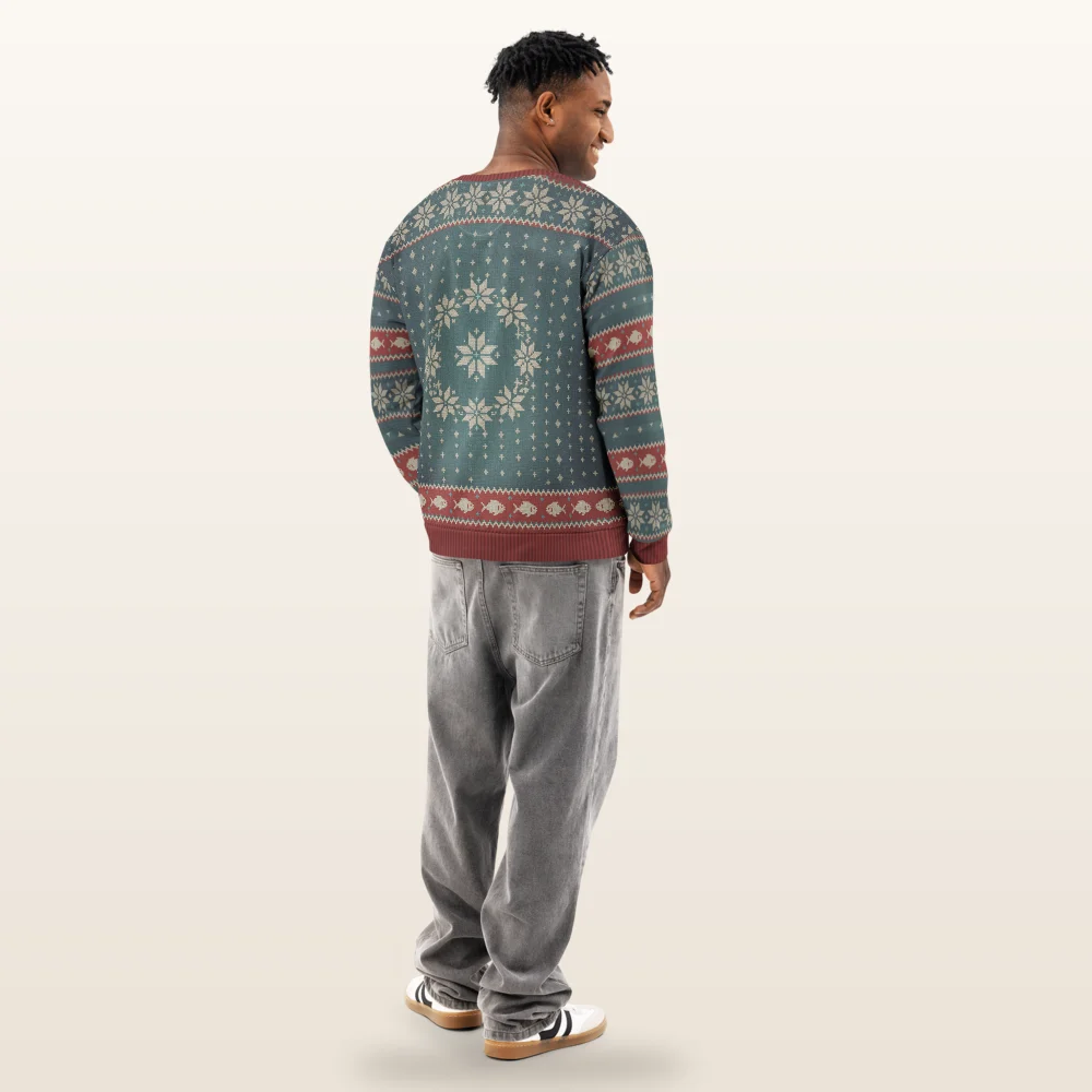 Cool Cat All-Over-Print Christmas Sweatshirt