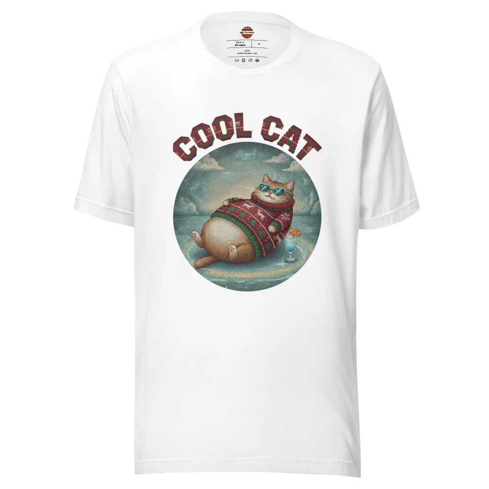 Cool Cat Ugly Christmas Tee