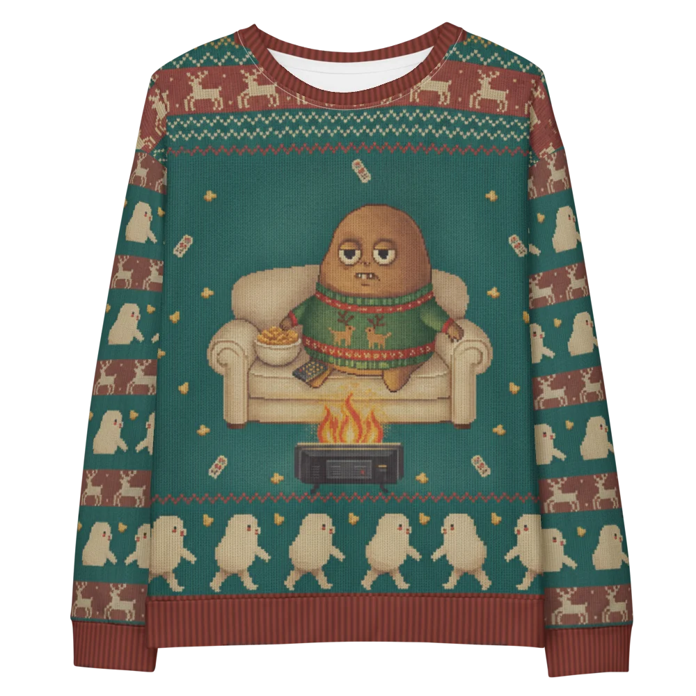Couch Potato Ugly Christmas Sweater, Sweatshirt