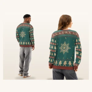 Couch Potato Matching Ugly Christmas Sweaters for Couples | Two Sweatshirts