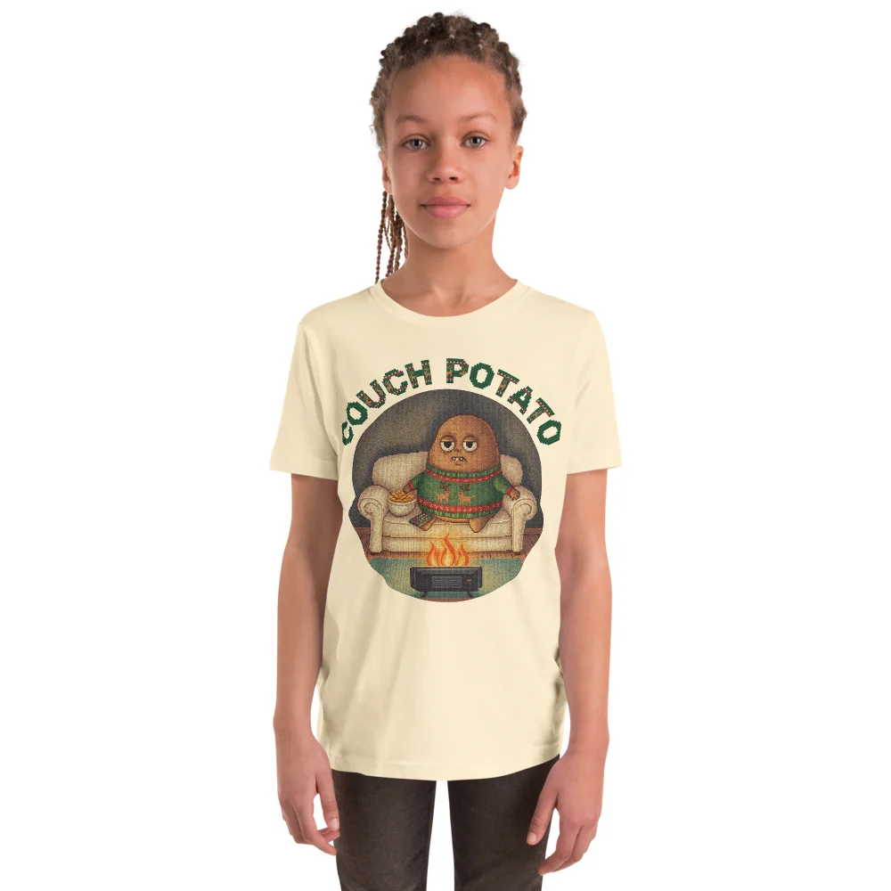Couch Potato Kids' Ugly Christmas Tee, Vintage White model