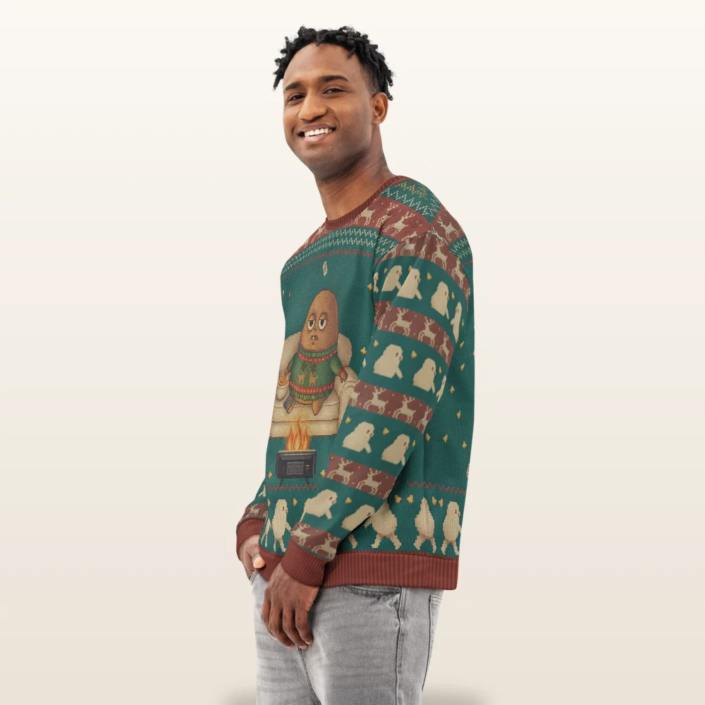 Couch Potato Ugly Christmas Sweater, Sweatshirt
