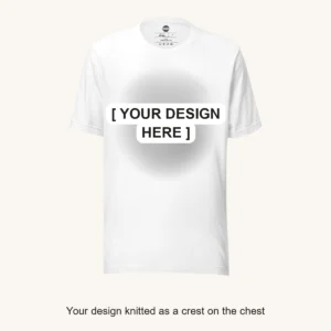 Custom Badge Tee | Your Design, Knitted-Look