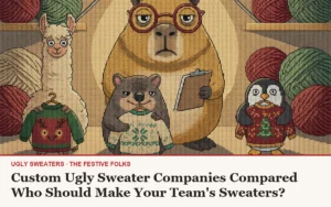 Custom Ugly Sweater Companies Compared: Who Should Make Your Team’s Sweaters?