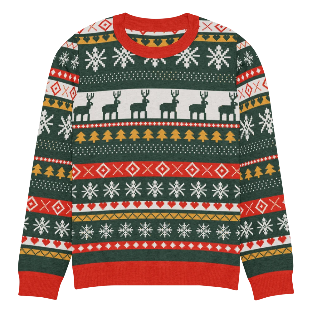 Reindeer Classic Knitted Christmas Sweater, 149.00 US dollars