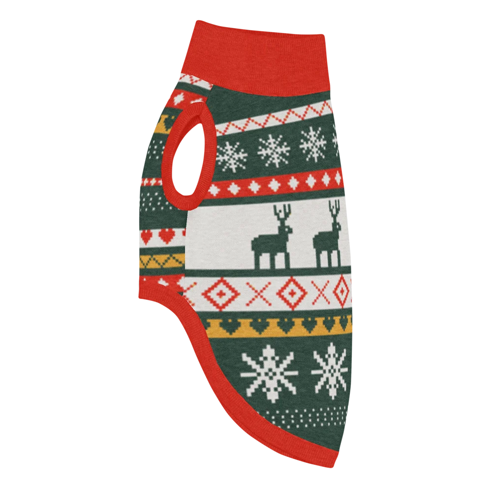 Reindeer Classic Knitted Pet Sweater