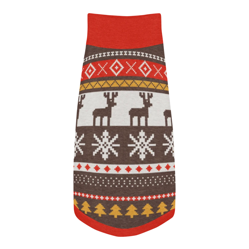 Moose Shetland Knitted Pet Sweater