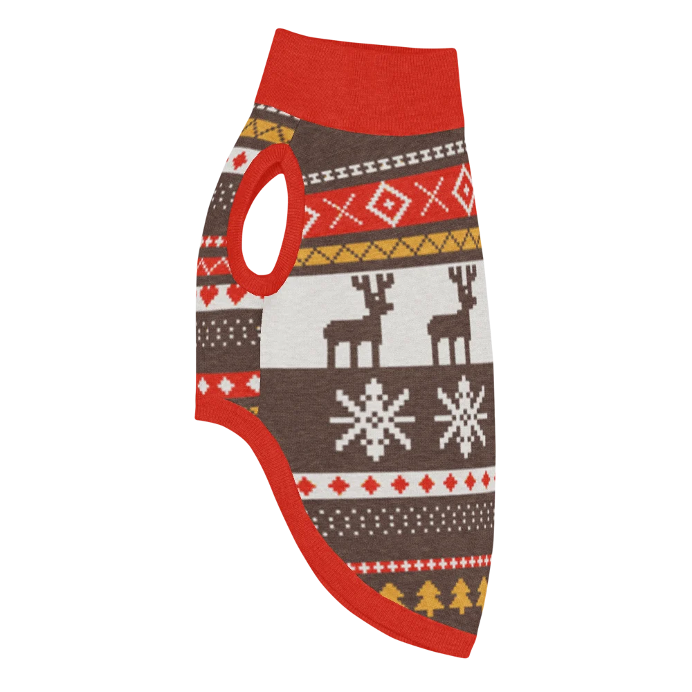 Moose Shetland Knitted Pet Sweater