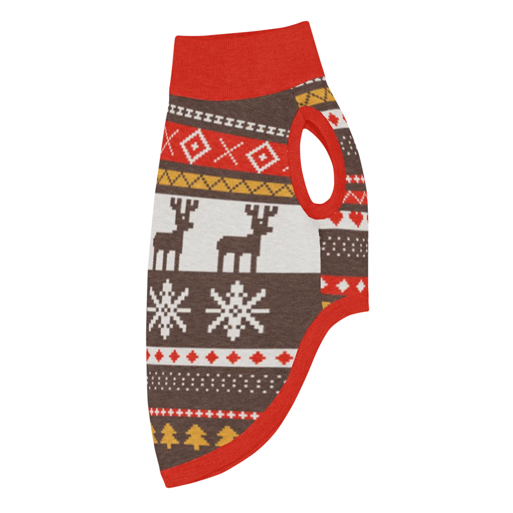 Moose Shetland Knitted Pet Sweater