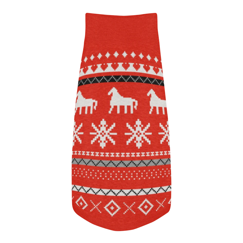 Dala Horse Knitted Pet Sweater