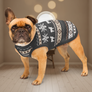 Icelandic Sheep Knitted Pet Sweater on model