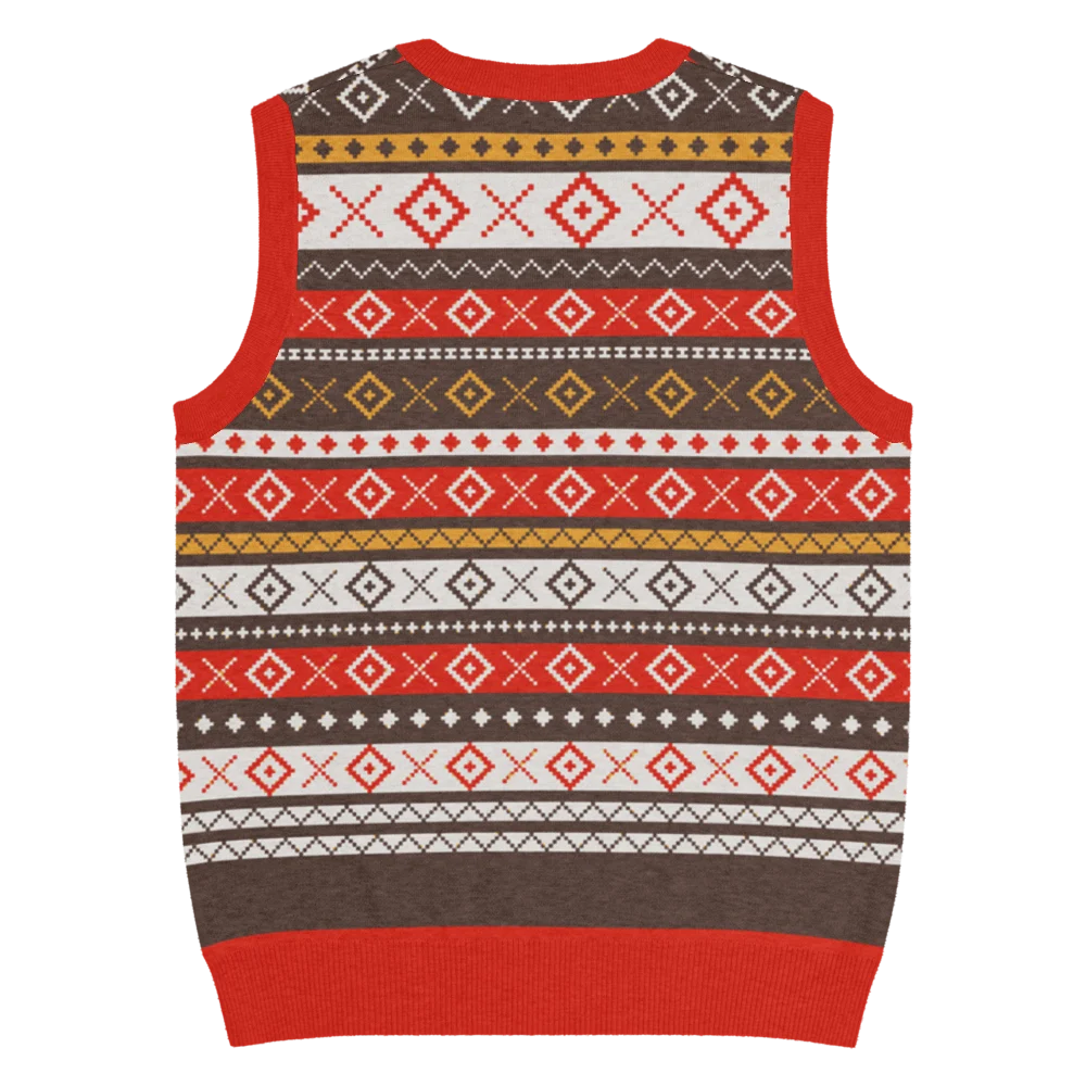 Fair Isle Allover Knitted Christmas Vest