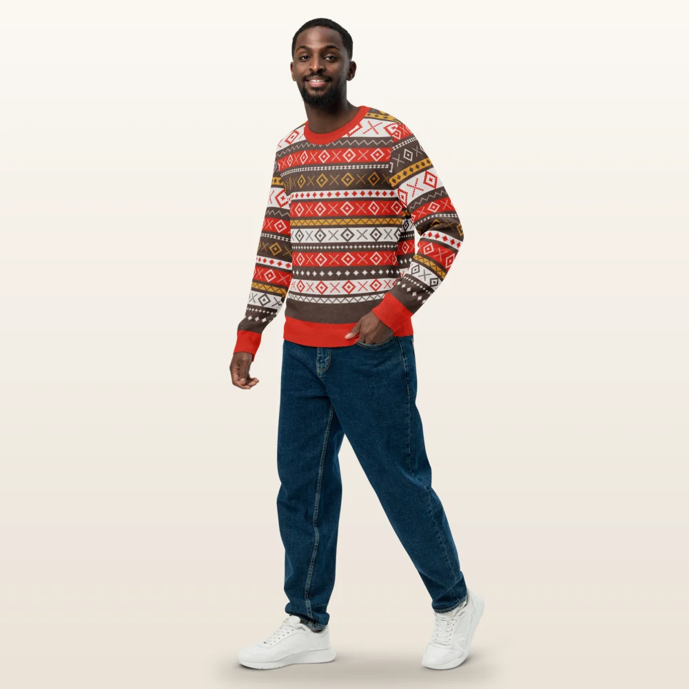 Fair Isle Allover Knitted Christmas Sweater
