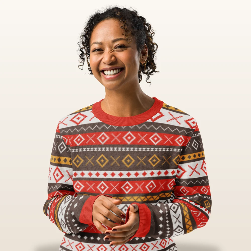 Fair Isle Allover Knitted Christmas Sweater
