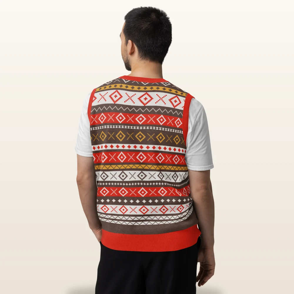 Fair Isle Allover Knitted Christmas Vest