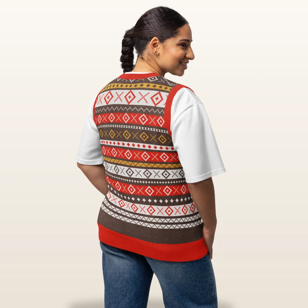 Fair Isle Allover Knitted Christmas Vest