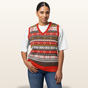 Fair Isle Allover Knitted Christmas Vest