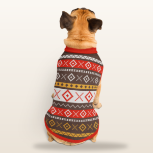 Fair Isle Allover Knitted Pet Sweater