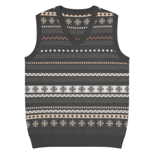 Icelandic Yoke Knitted Christmas Vest