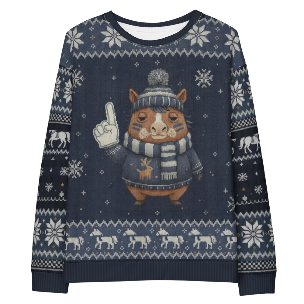 Dallas Fan Ugly Christmas Sweatshirt flat front