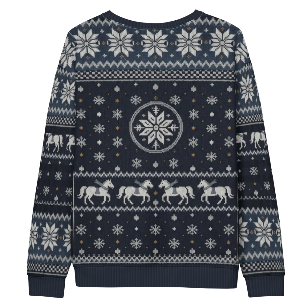 Dallas Fan Ugly Christmas Sweatshirt flat back