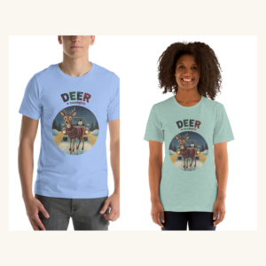 Deer in Headlights Couples Matching Set | Two Tees, One Design