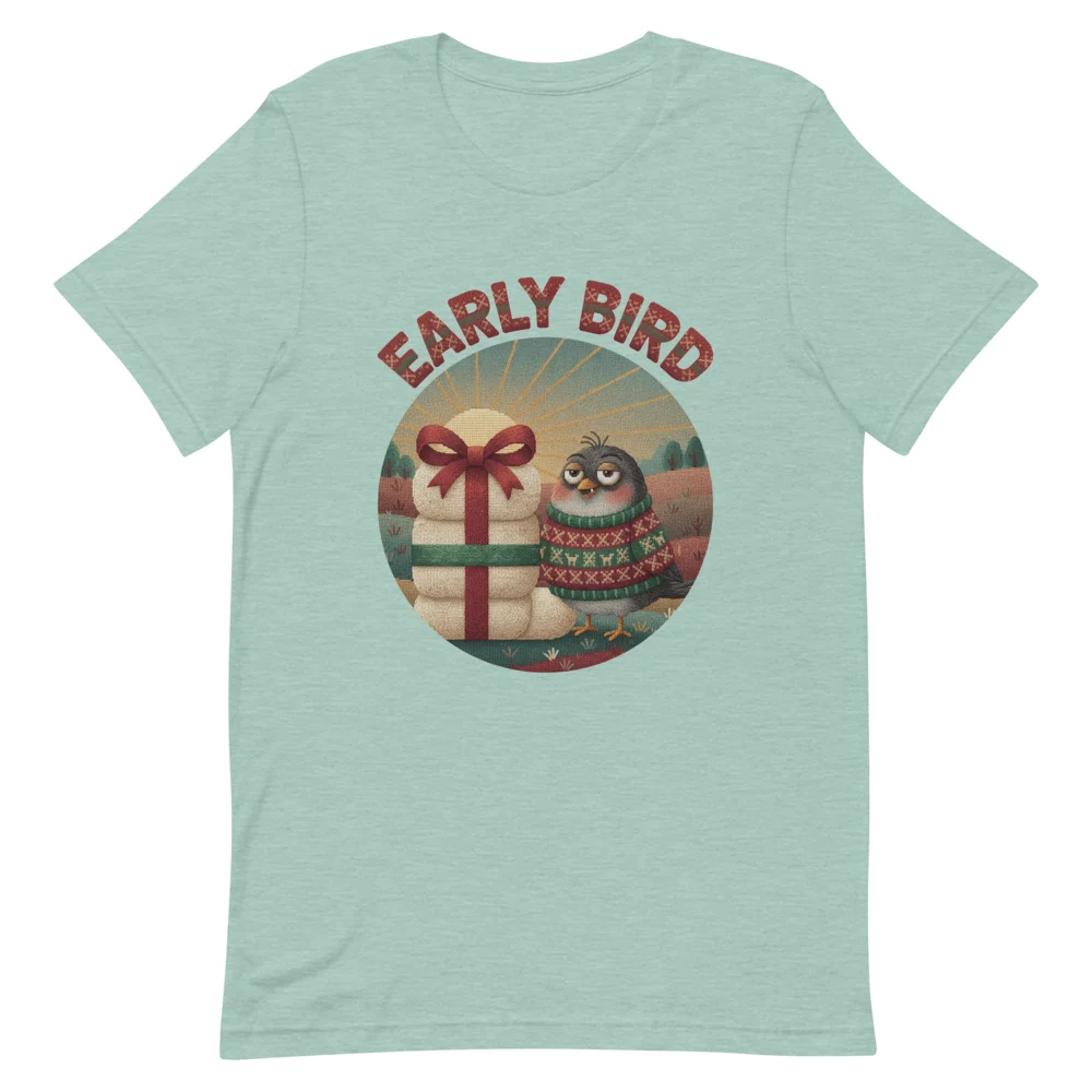 Early Bird Ugly Christmas Tee, Green
