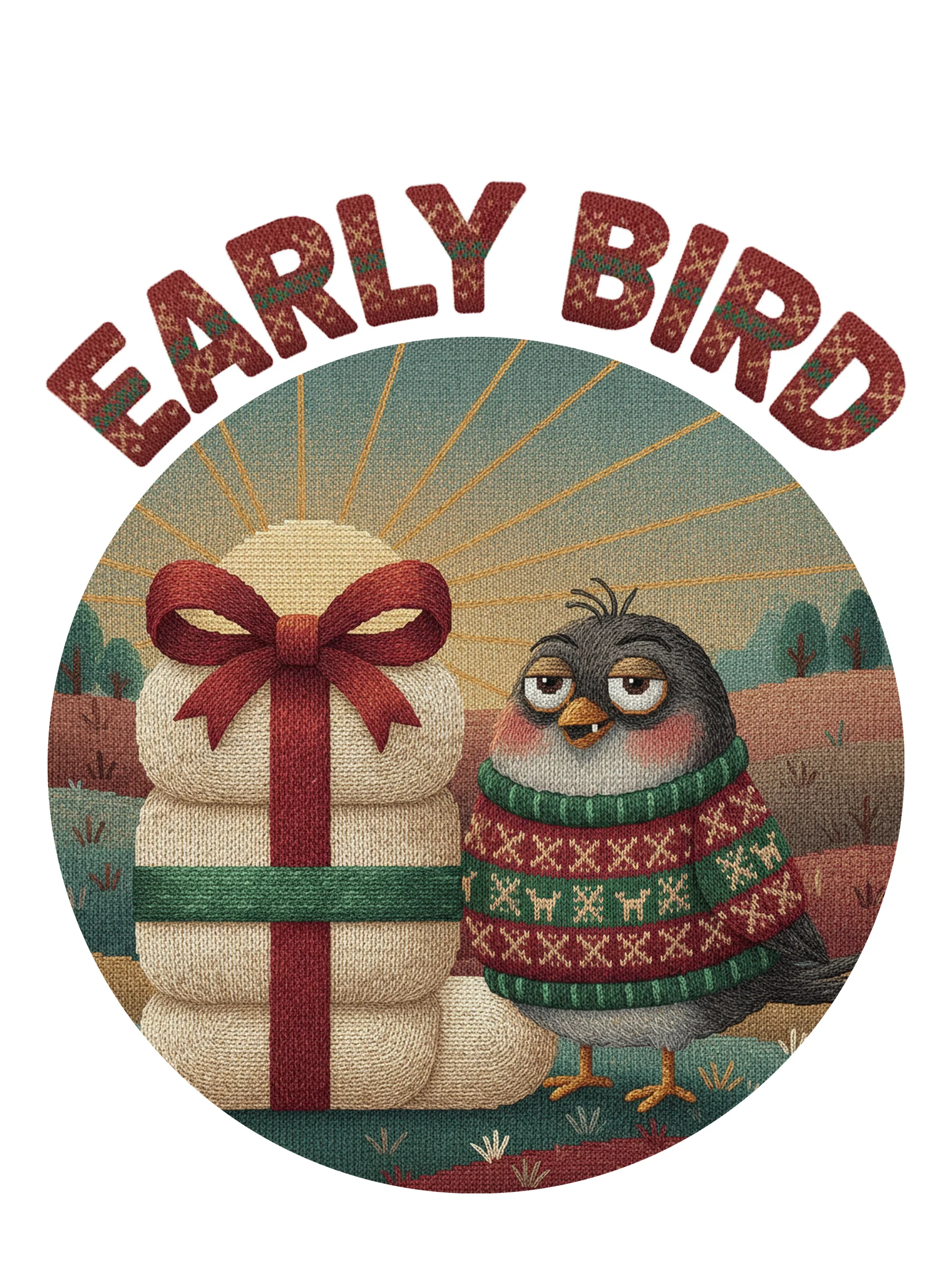 Early Bird Toddler Ugly Christmas Tee