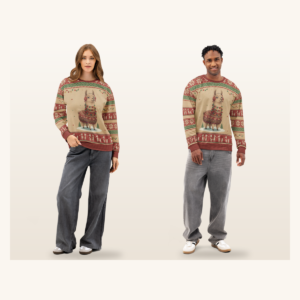 Fa La La La Llama Couples Matching Set | Two Sweatshirts, One Design
