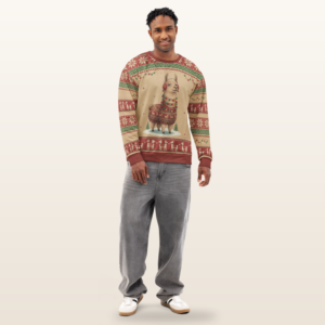 Fa La La La Llama Ugly Christmas Sweater, Sweatshirt