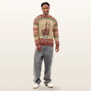Fa La La La Llama Ugly Christmas Sweater, Sweatshirt