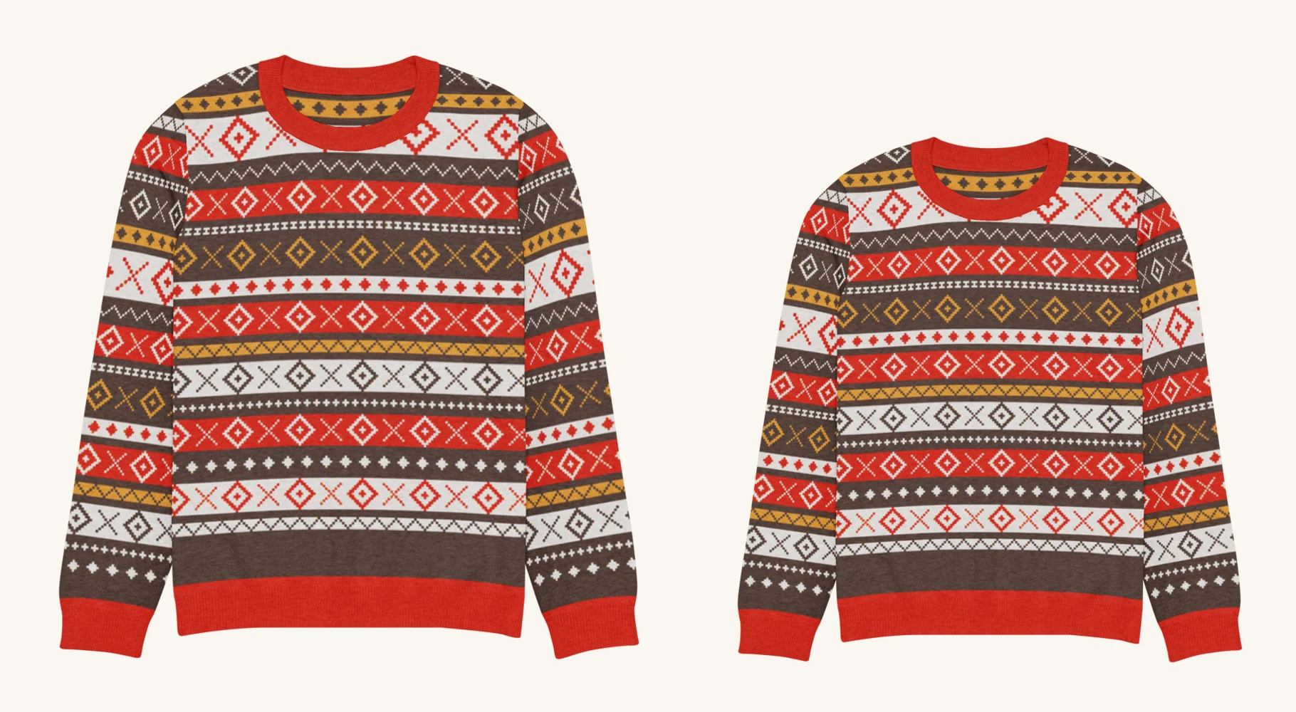 Fair Isle Allover Couples Matching Set