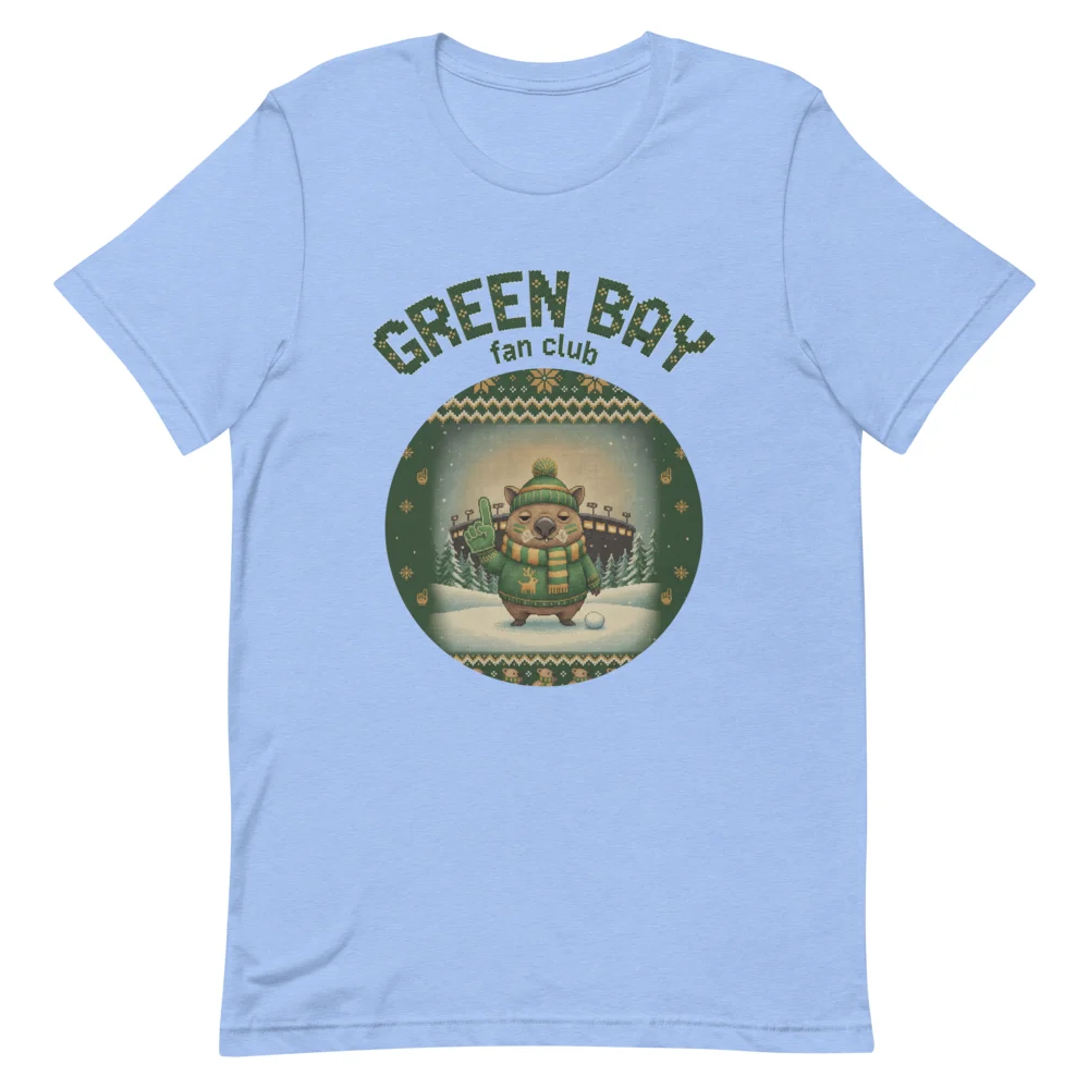 Green Bay Fan Ugly Christmas Tee, Blue