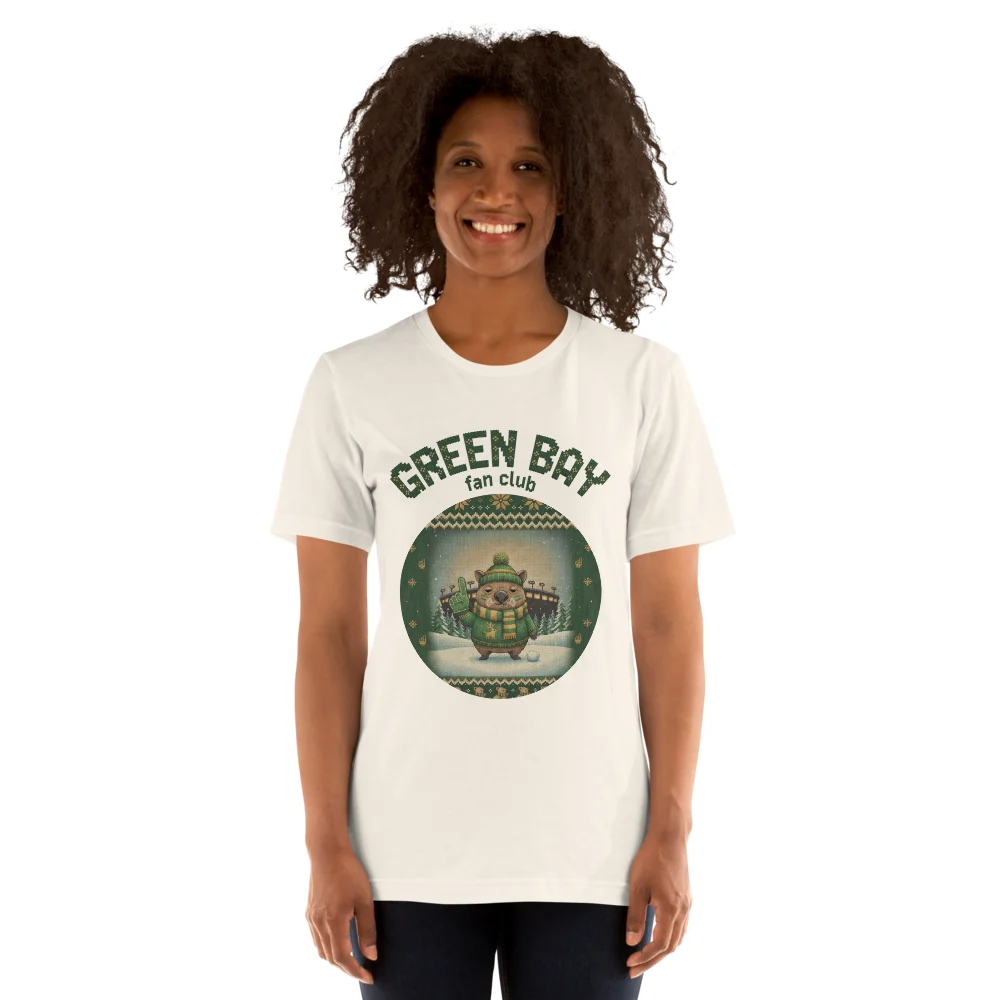 Green Bay Fan Ugly Christmas Tee, Vintage White model